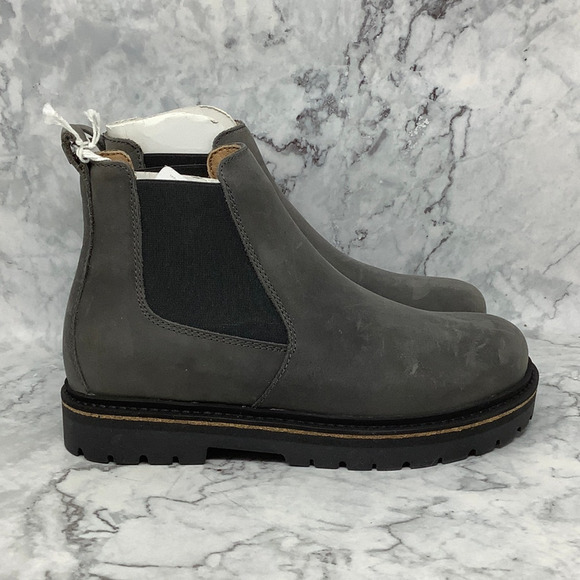 BIRKENSTOCK Womens Stalon Nubuck Leather Boot 12-12.5  Birkenstock Womens 36 5.5 Graphite Leather Stalon II Chelsea Boots Pull On P4-36